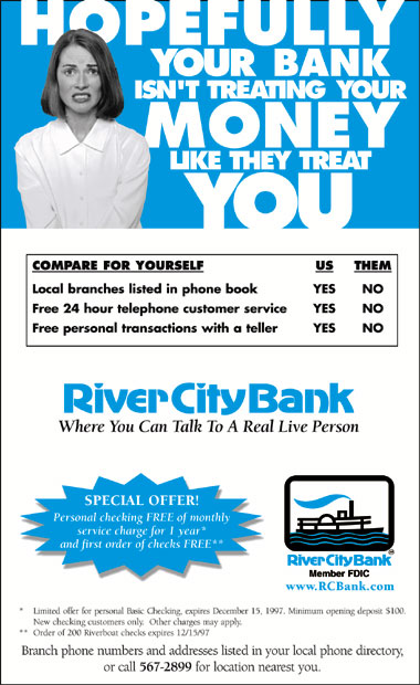 River City Bank  Ad